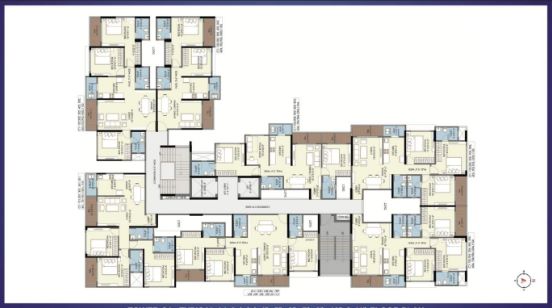 Ganga New Town 2 BHK Floor Plan